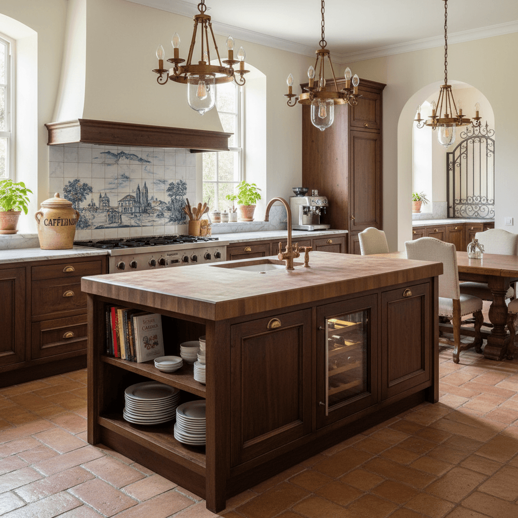 Gourmet kitchen with Italian fixtures