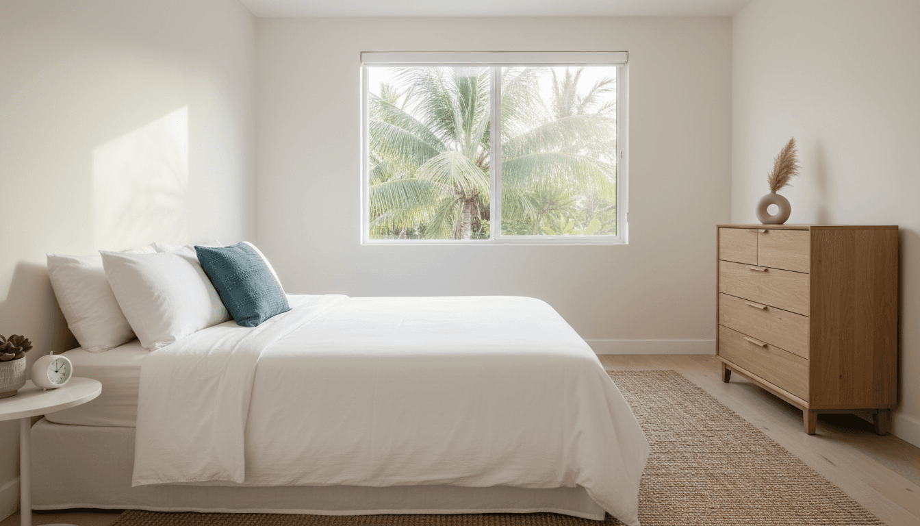 Bedroom in one of the rental units