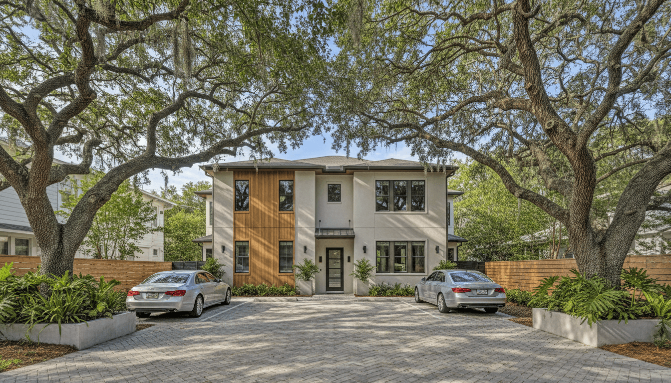 Rear parking and exterior of the Parma Street property