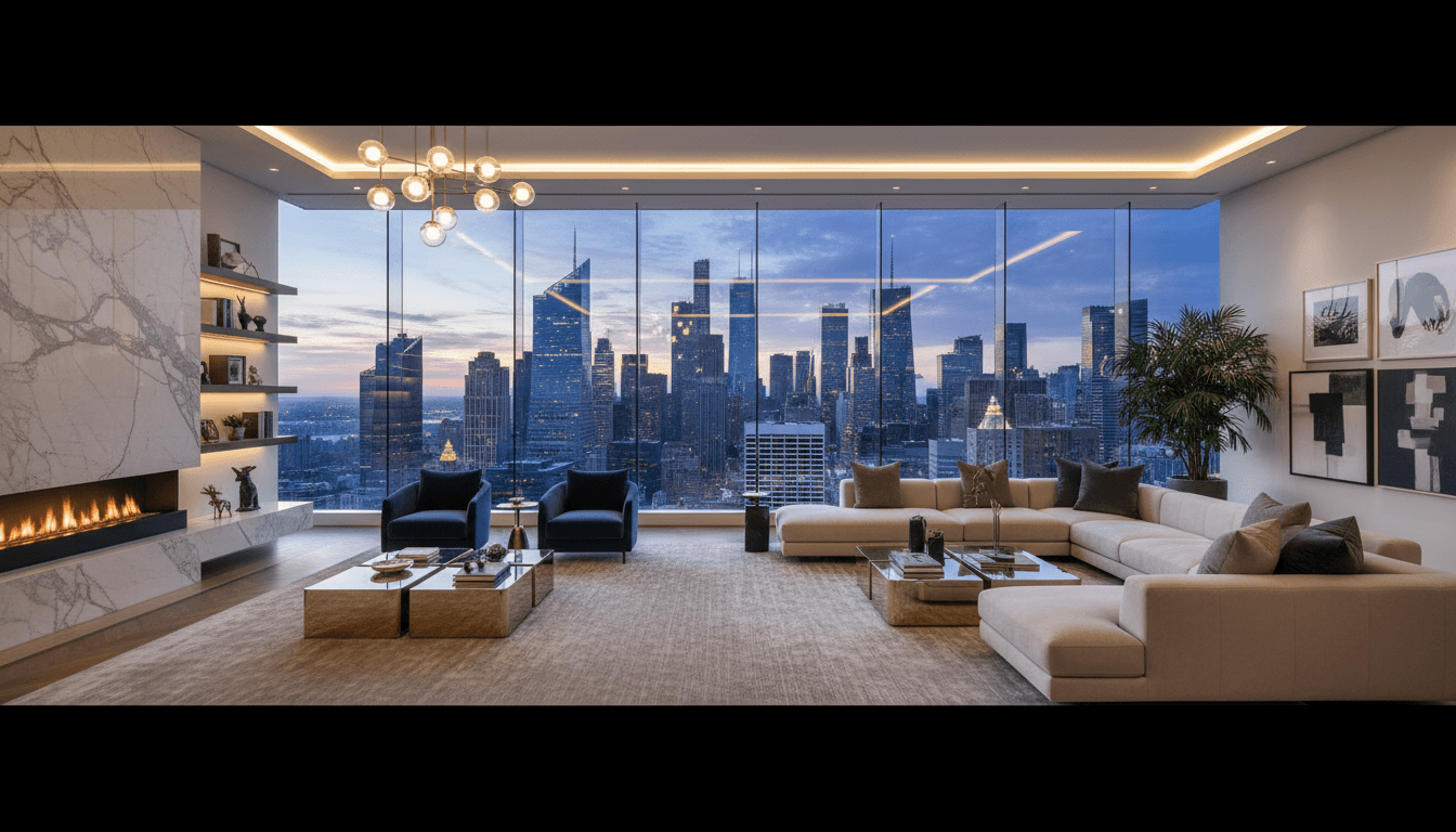 Open living space in the Medellín luxury condo