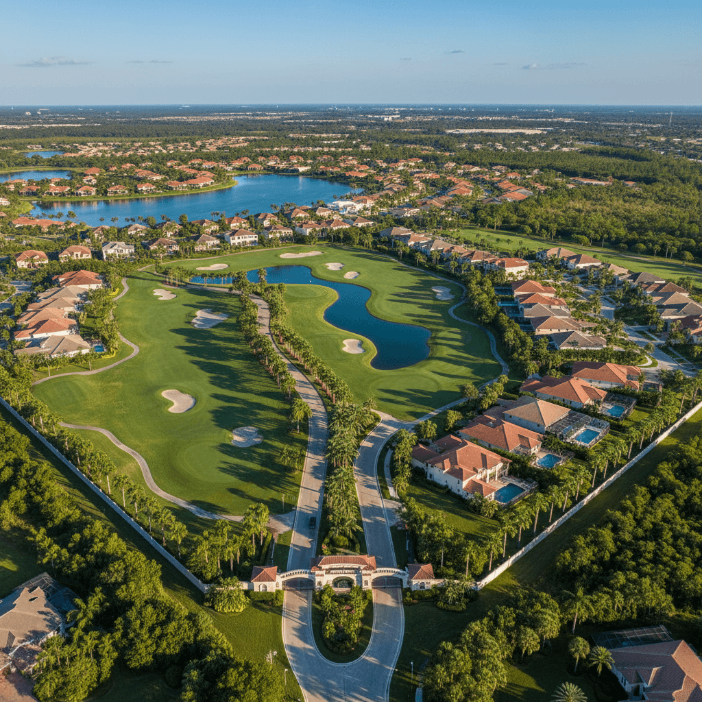 Aerial view of Lakewood Ranch community