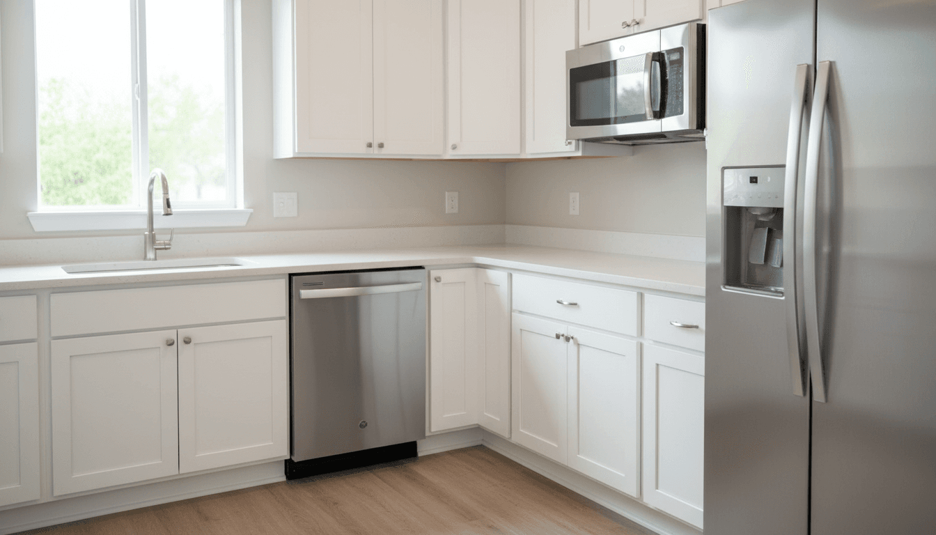 Renovated kitchen inside one of the four units