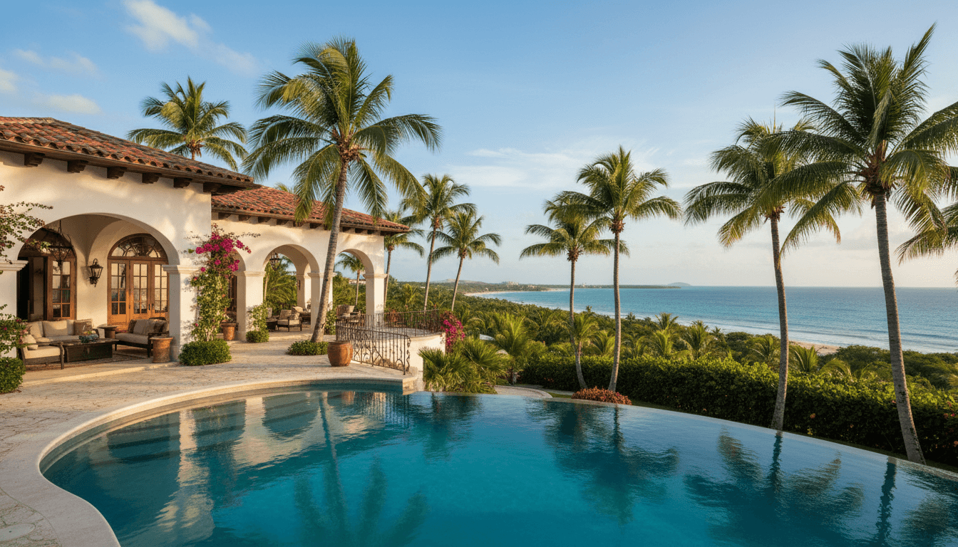 Elegant Spanish colonial-style estate with tropical gardens in Santa Marta